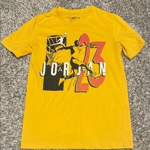 Jordan Yellow Graphic Tee with Bold Design